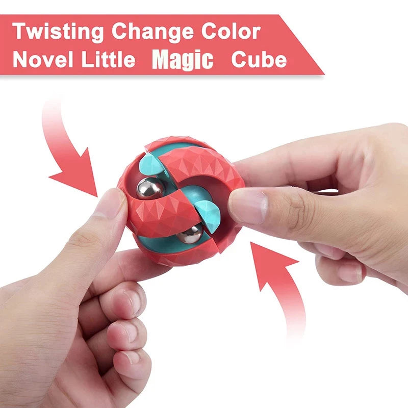 Bola de órbita de descompressão fidget anti estresse brinquedo sensorial pista pinball dedo girador infinito cubo