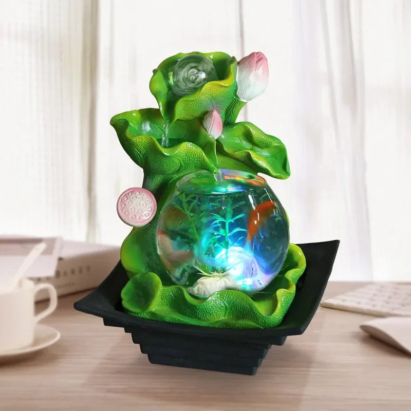 Fontes de água de resina, esfera de água de feng shui.