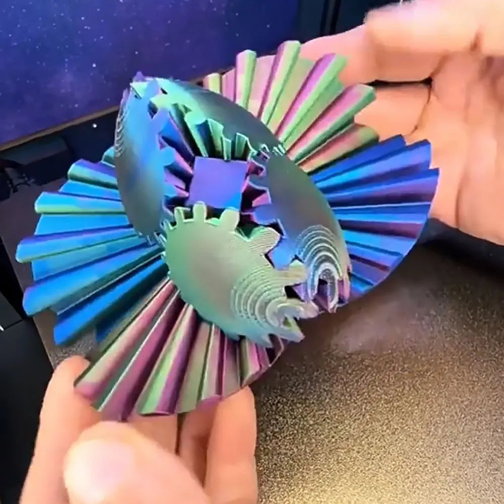 Bola ou cubo brinquedo fidget, brinquedo de engrenagem para estresse e ansiedade relaxante, esfera de engrenagem.