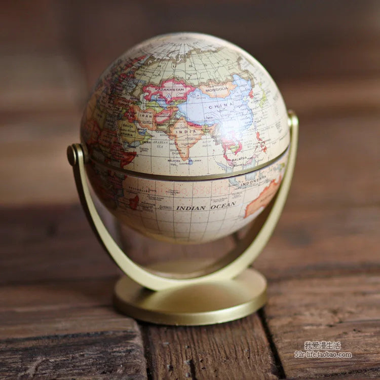 globo 360 rotação terra mundo oceano 10/14cm retro decoração da escola em casa