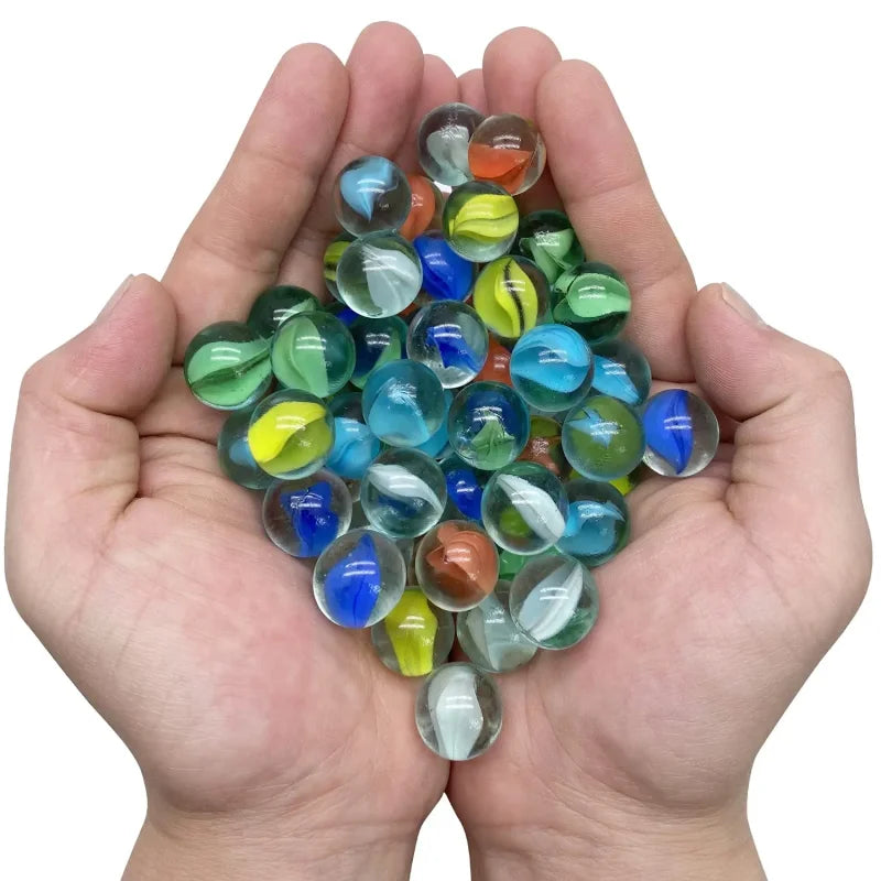 50 pçs 14mm Bolas coloridas de vidro brinquedo crianças bolas de mármore