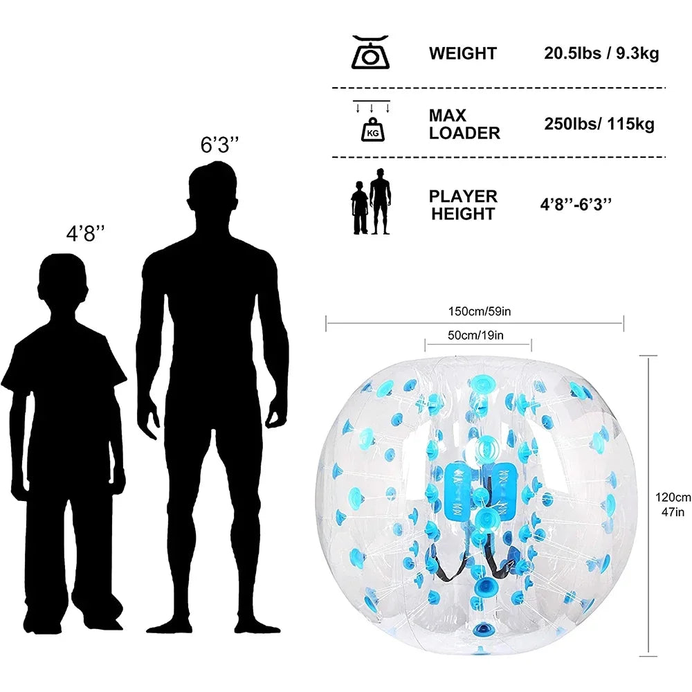 Bola amortecedora inflável bola zorb bola de futebol