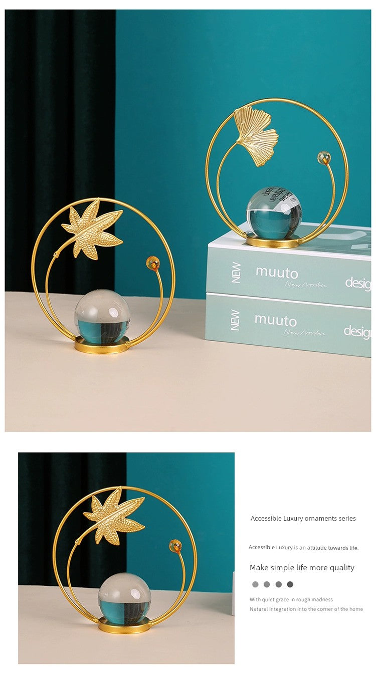 Decoração de bola de cristal Ins Armário de TV de luxo acessível Decorações de escritório