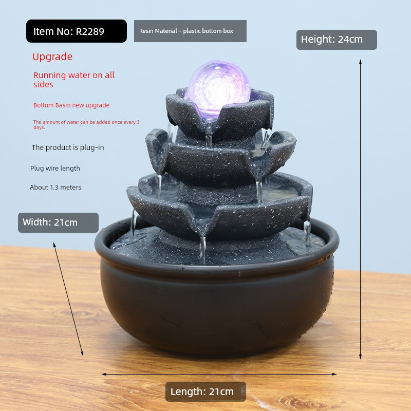 Esfera de decoração Sala de estar Fonte Fengshui