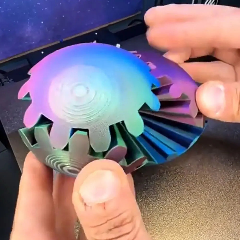 Bola ou cubo brinquedo fidget, brinquedo de engrenagem para estresse e ansiedade relaxante, esfera de engrenagem.