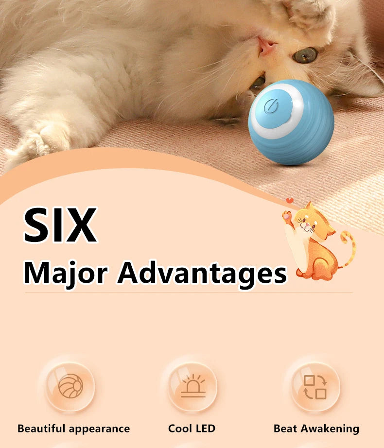 Bola interativa para gatos, brinquedos inteligentes para gatos, bola mágica