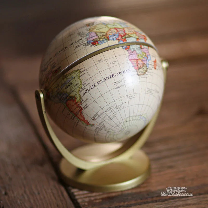 globo 360 rotação terra mundo oceano 10/14cm retro decoração da escola em casa