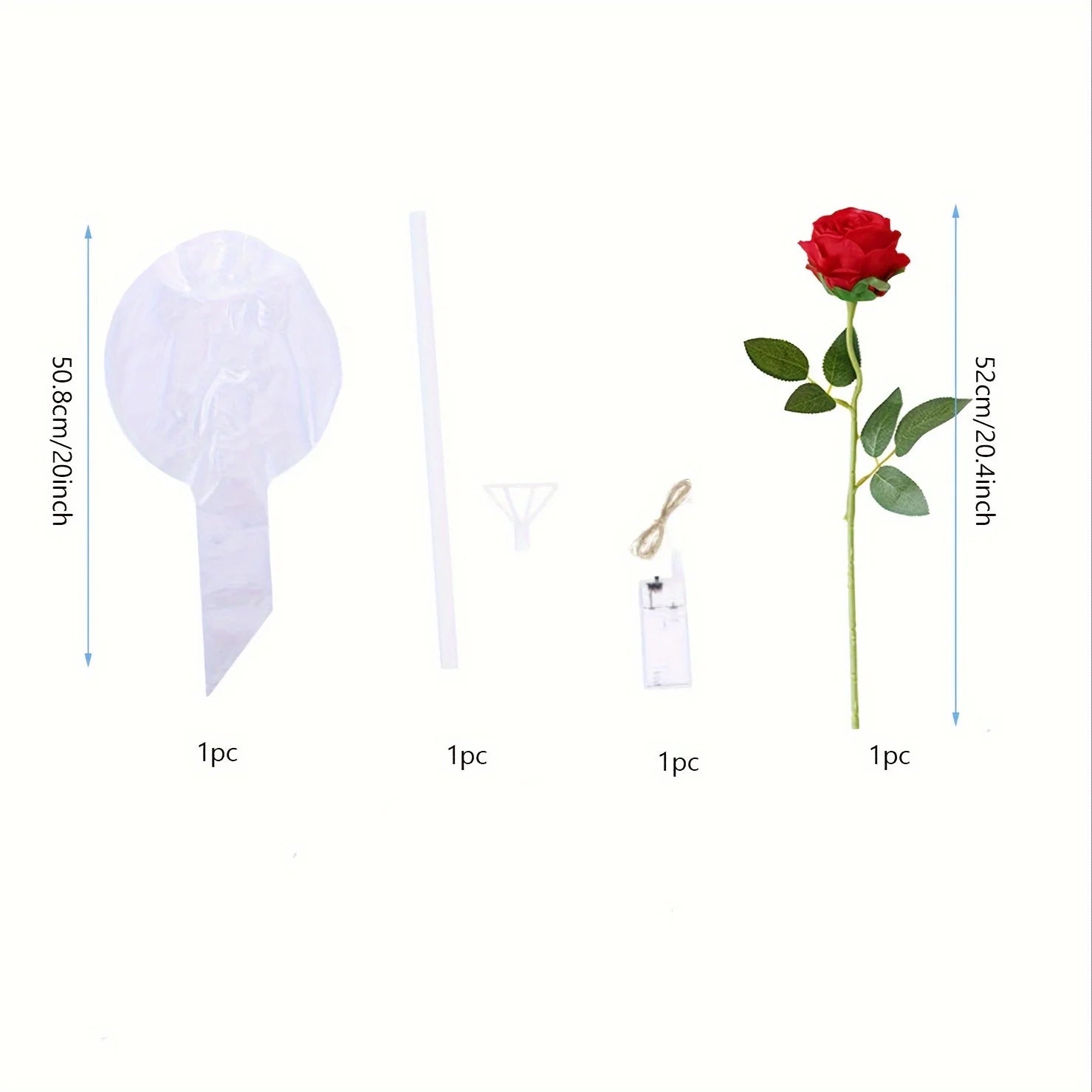 4 pçs Bola simulação rosa led luz corda decoração de casamento aniversário