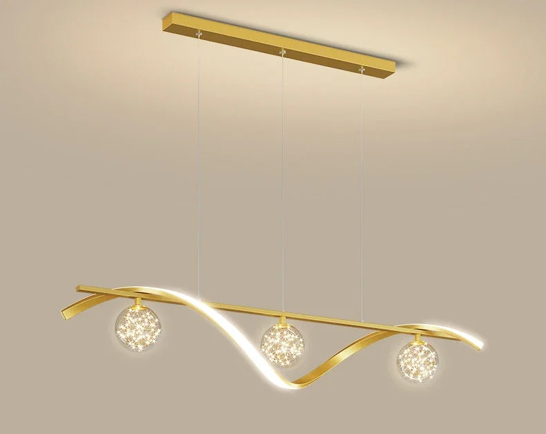 Bola de vidro led luzes pingente regulável para sala estar escritório mesas