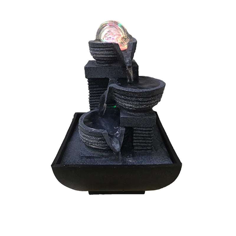 Fontes de água para ambientes internos, cascata decorativa com bola de feng shui