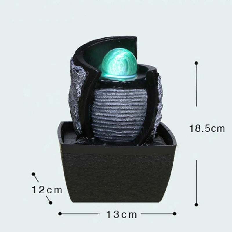 Fontes de água para ambientes internos, cascata decorativa com bola de feng shui