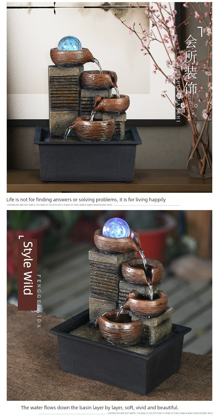 Fonte de decoração para sala de estar feng shui