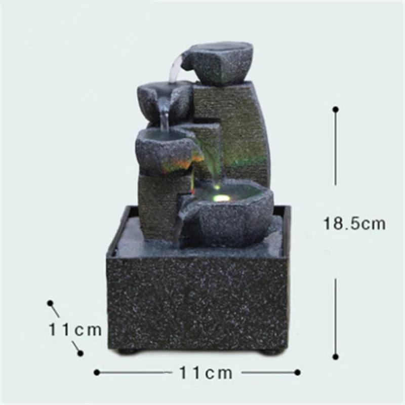 Fontes de água para ambientes internos, cascata decorativa com bola de feng shui