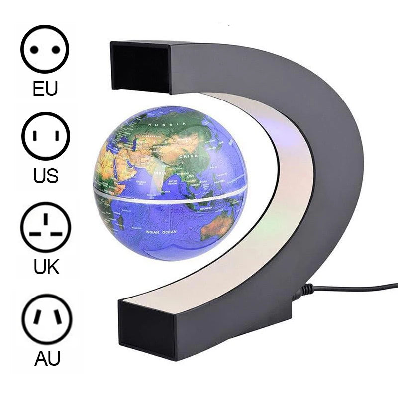 Globo de levitação magnética flutuante led mapa do mundo eletrônico antigravidade lâmpada novidade bola luz decoração