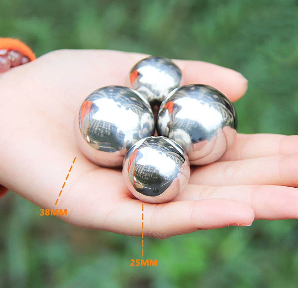 Bola oca diâmetro 25 ~ 200mm de espessura 1.2mm 304, bola de aço inoxidável, espelho para festa, esfera de metal, decoração de jardim doméstico