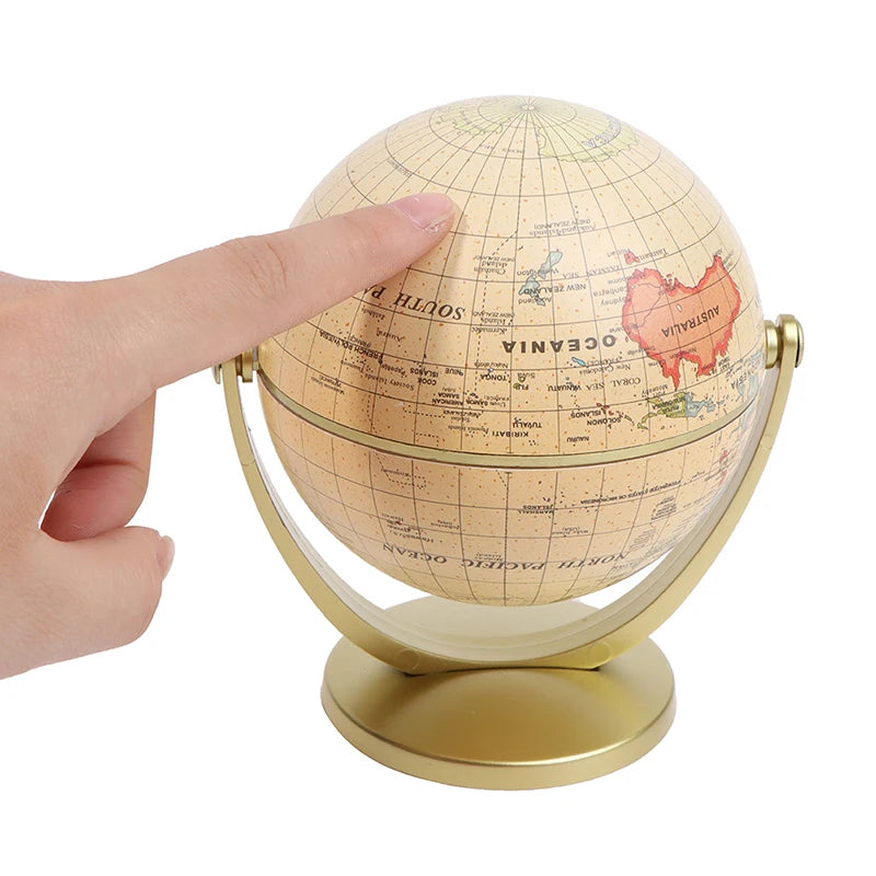 Mapa mundi terrestre globo terrestre com suporte, brinquedo educacional de geografia