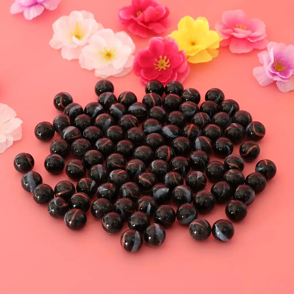 Conjunto de 90 peças de Bolas de vidro de mármore para jogo de damas