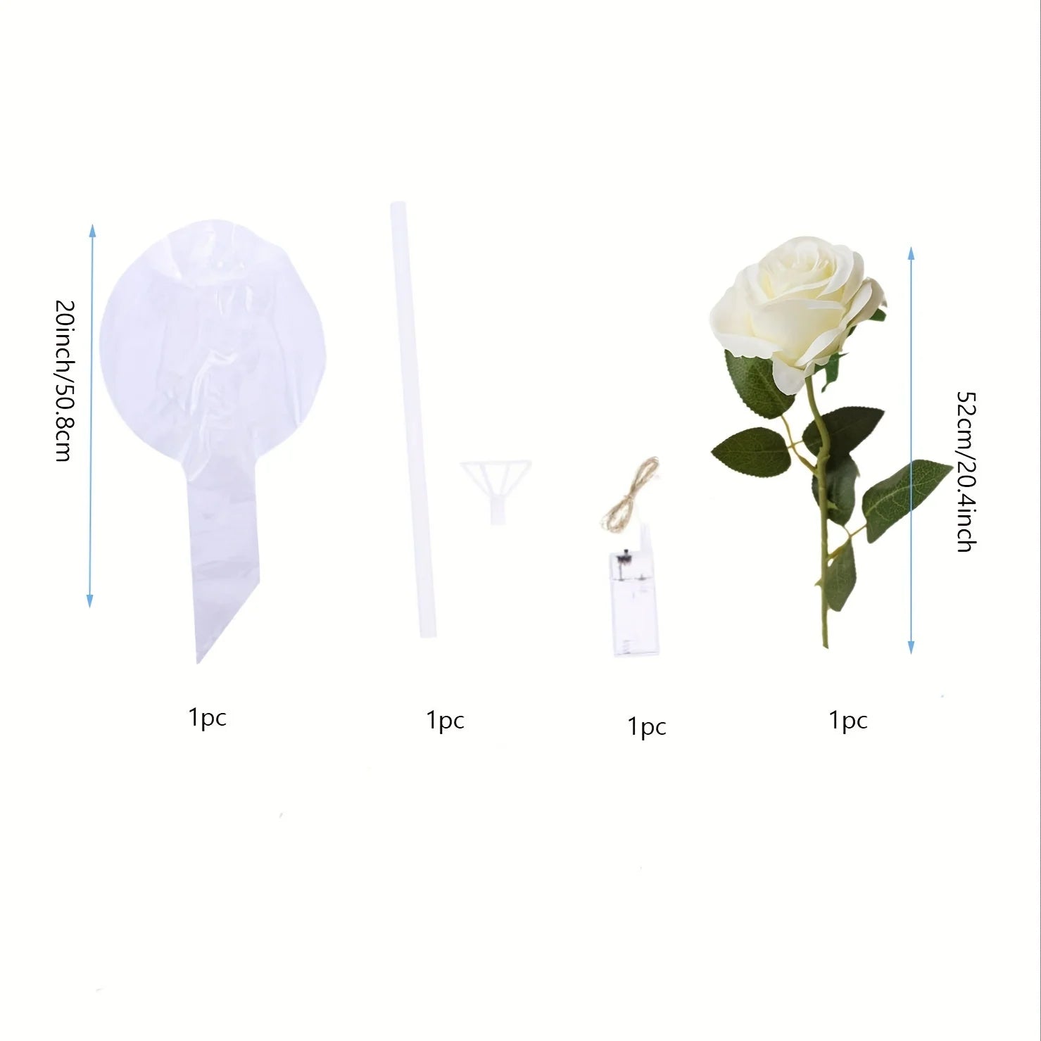 4 pçs Bola simulação rosa led luz corda decoração de casamento aniversário