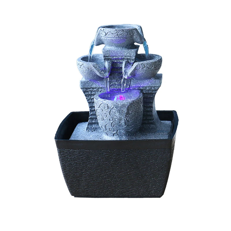 Fontes de água para ambientes internos, cascata decorativa com bola de feng shui