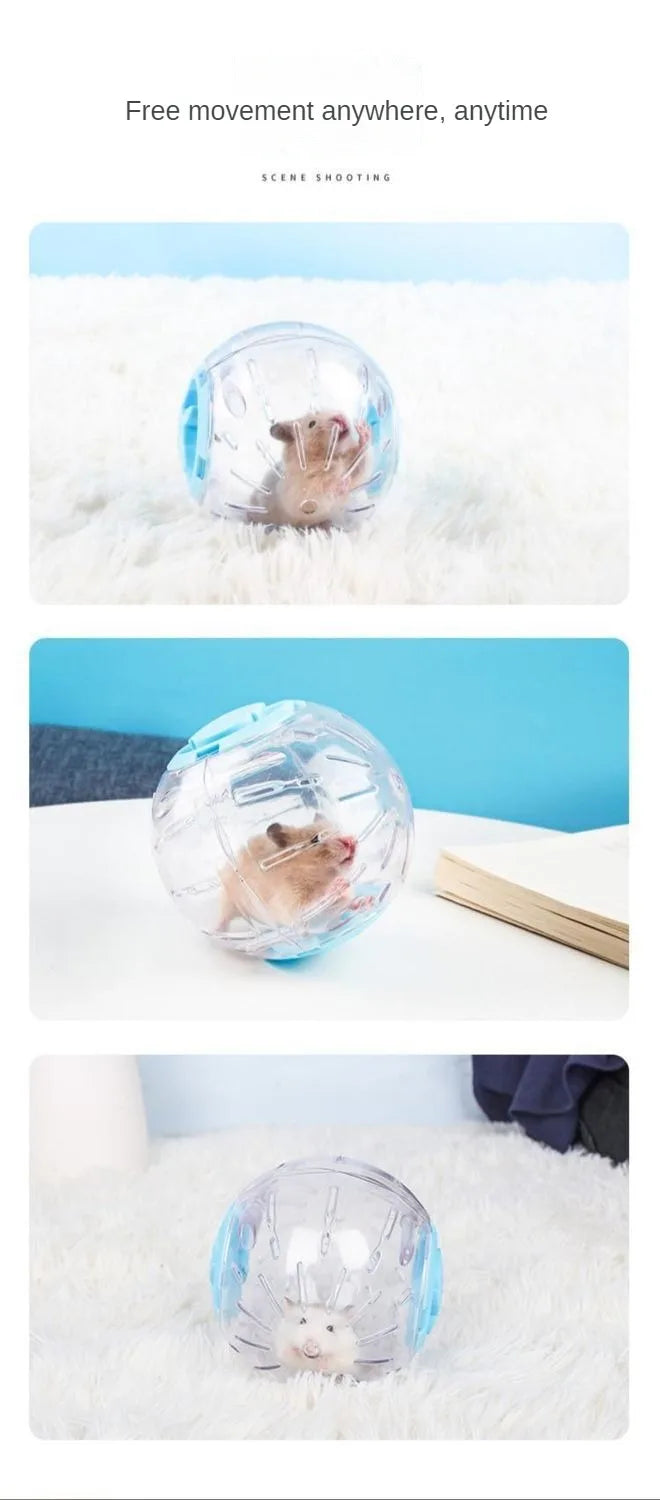 Bola de exercício de hamster transparente, roda de bola de corrida para animais pequenos 14cm/18/cm
