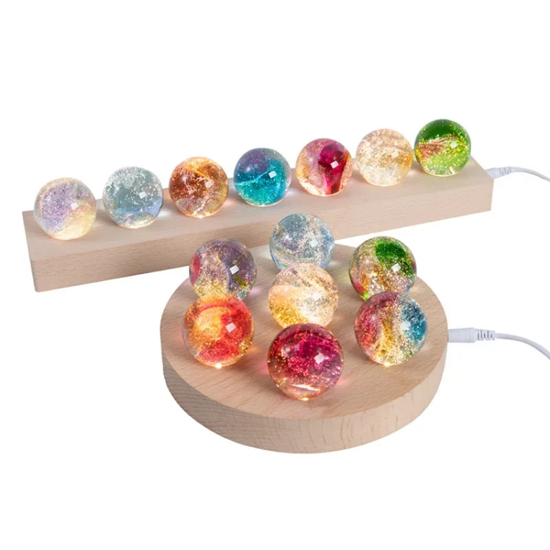 Luminosa bola de cristal presente de aniversário decoração para casa luz ornamentos de luxo esfera 7 cores