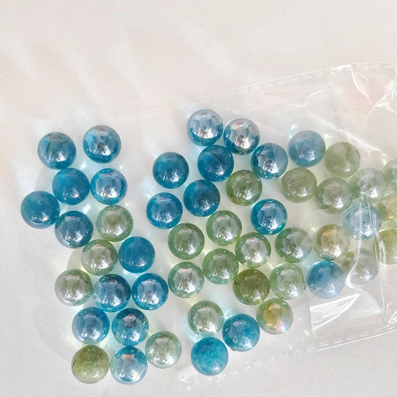 50 pçs 14mm Bolas coloridas de vidro brinquedo crianças bolas de mármore