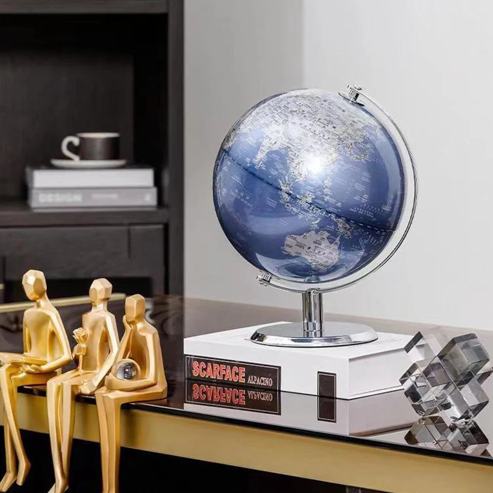 Globo giratório 22x26cm/26x32cm inglês + chinês decoração de escritório em casa estilo europeu luz luxo artesanato