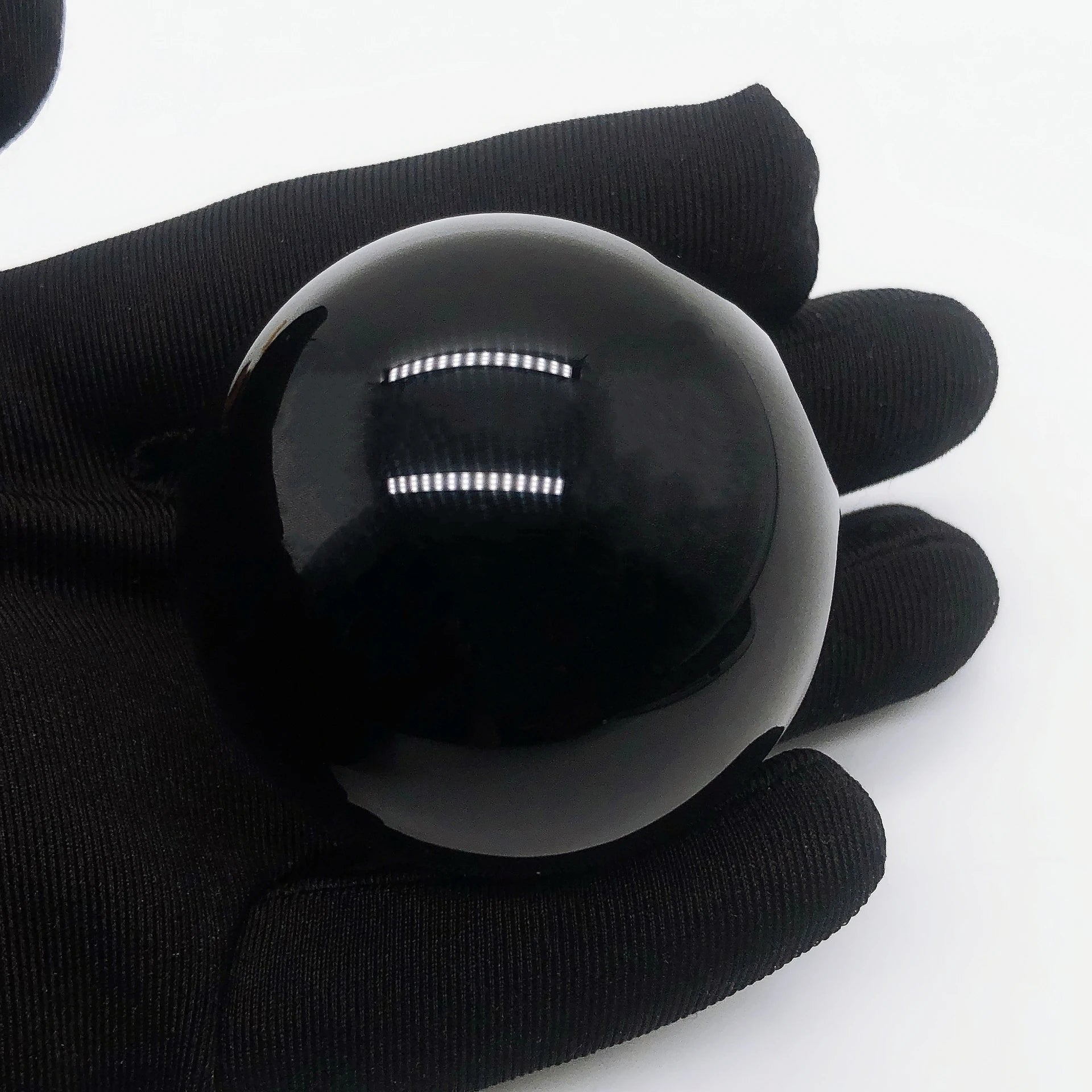 Esfera de obsidiana preta natural, bola mágica de quartzo de cristal