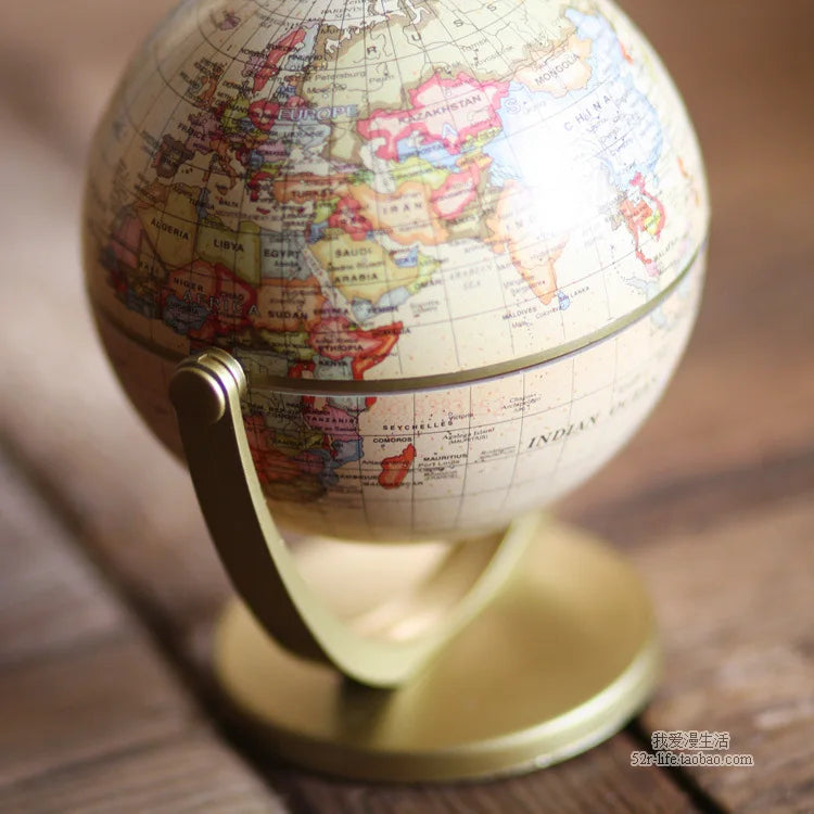 globo 360 rotação terra mundo oceano 10/14cm retro decoração da escola em casa