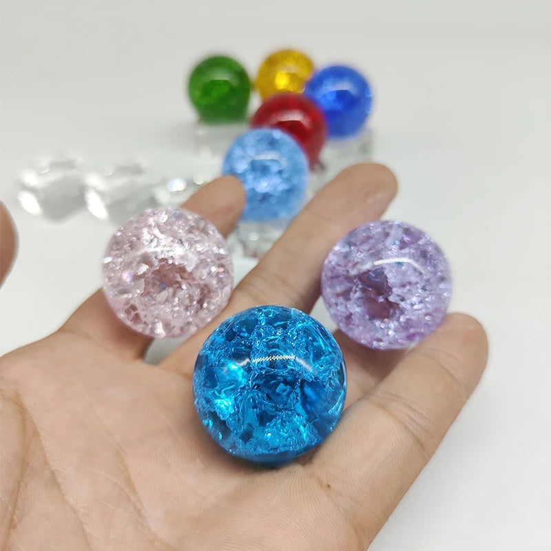 Cristal de vidro gelo blaster bola fonte característica da água esfera decorativa