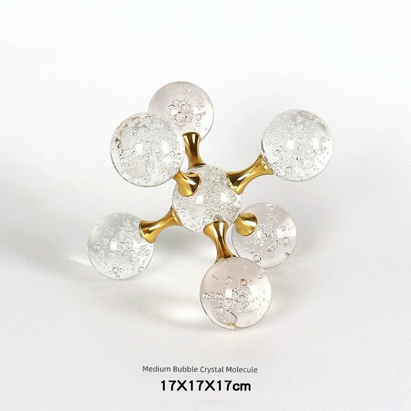 Luz moderna de luxo geométrica cruz metal cristal bola