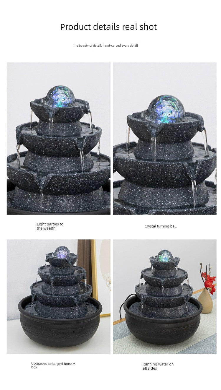 Esfera de decoração Sala de estar Fonte Fengshui