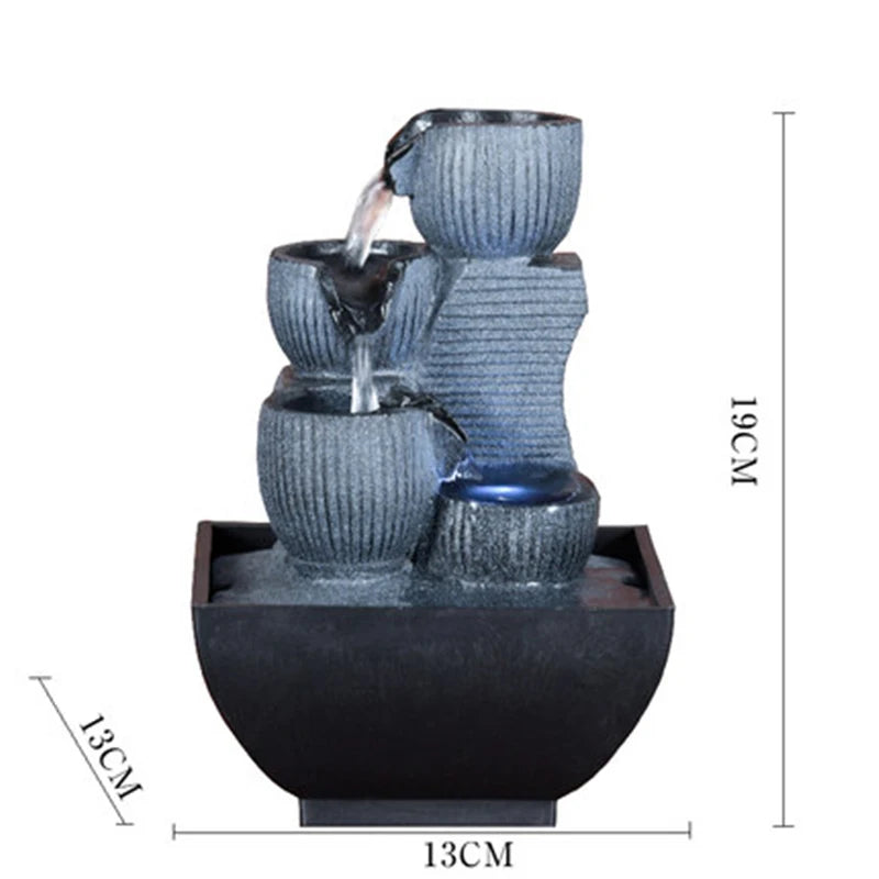 Fontes de água para ambientes internos, cascata decorativa com bola de feng shui