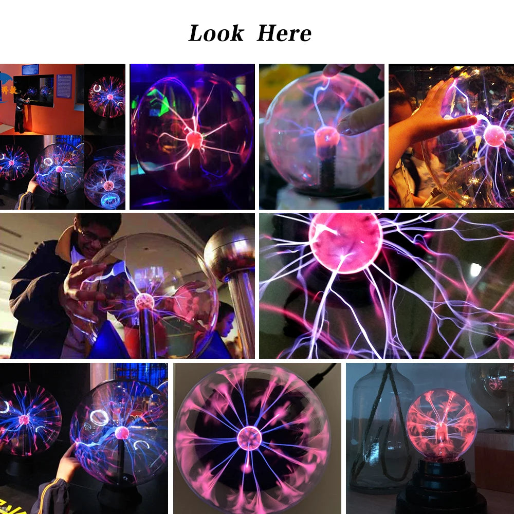 3 Polegada lâmpada mágica de bola plasma 220v lâmpada elétrica luz noturna