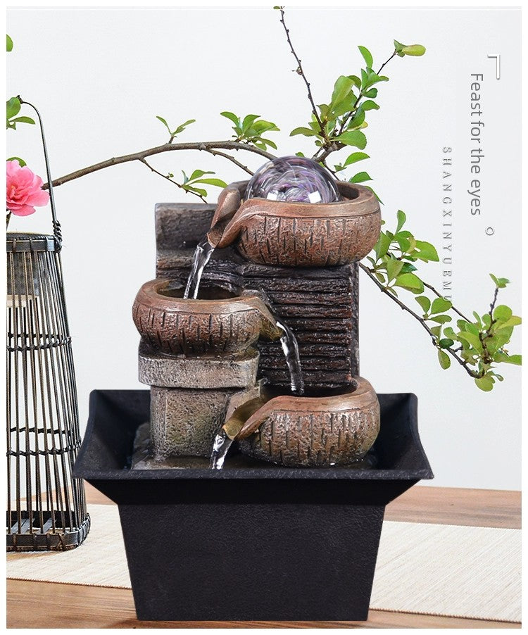 Fonte de decoração para sala de estar feng shui