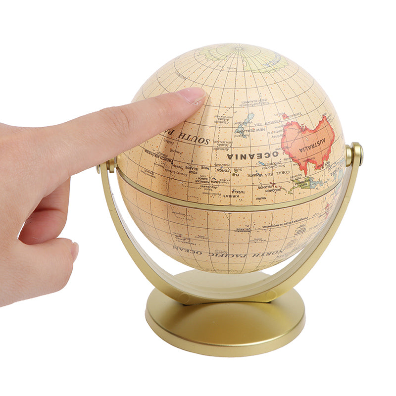 Mapa mundi terrestre globo terrestre com suporte, brinquedo educacional de geografia