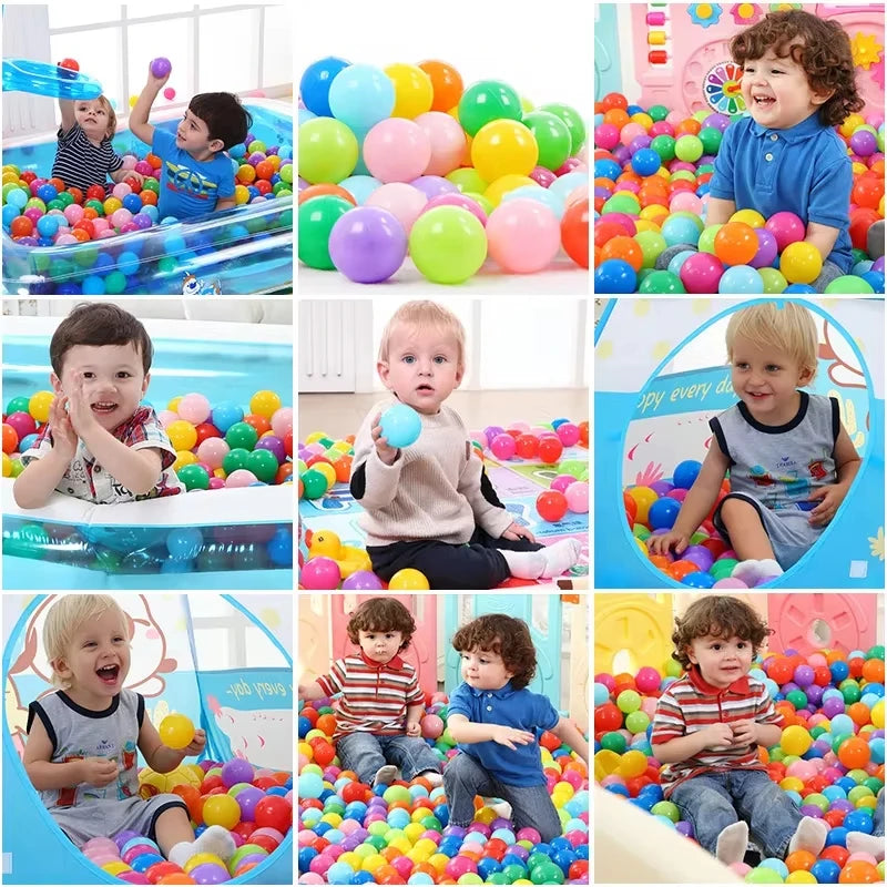 50 pçs bebê bolas de plástico macio pit bolas crianças brinquedo colorido