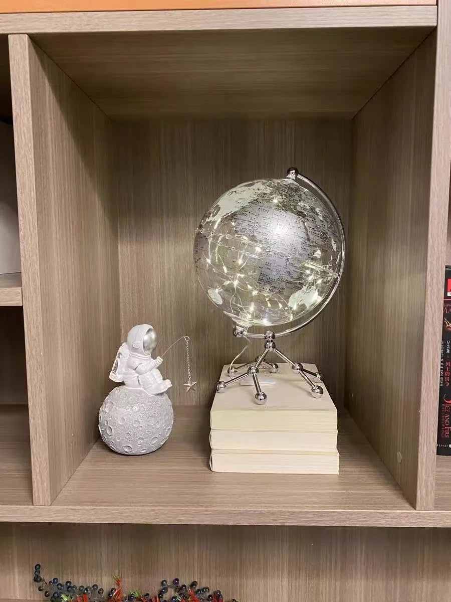 Decoração de mesa globo geografia acessórios de decoração para casa com luz