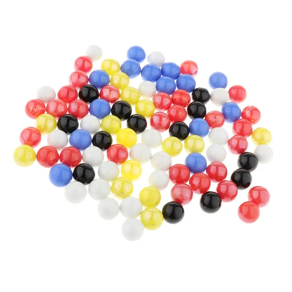 90 peças de bolinhas de vidro coloridas de 16mm, jogo de bola tradicional infantil, decoração de aquário
