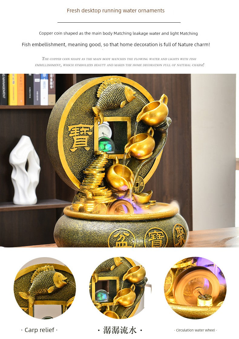 Esfera Fengshui Ornamentos de água corrente Água circulante Decoração de mesa