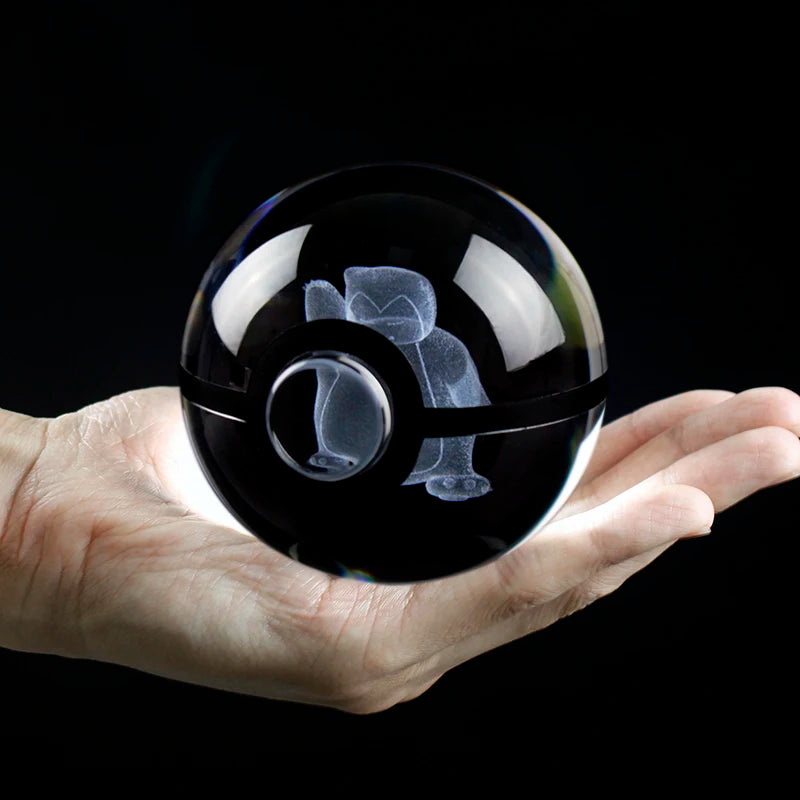 Bola de cristal pokémon 3d snorlax, modelo de jogo de anime, coleção de vlogger, lembrança, esfera de vidro, brinquedos
