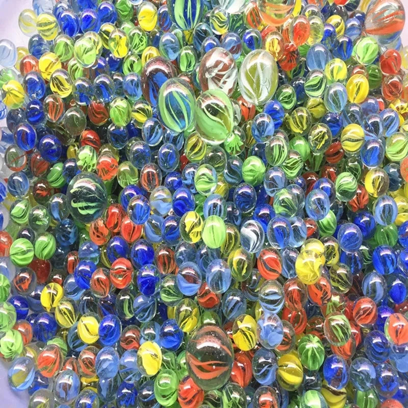 50 pçs 14mm Bolas coloridas de vidro brinquedo crianças bolas de mármore