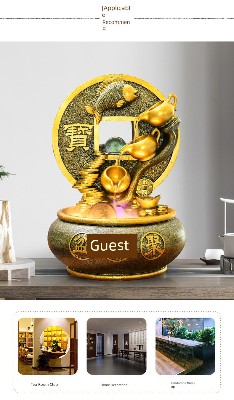 Esfera Fengshui Ornamentos de água corrente Água circulante Decoração de mesa