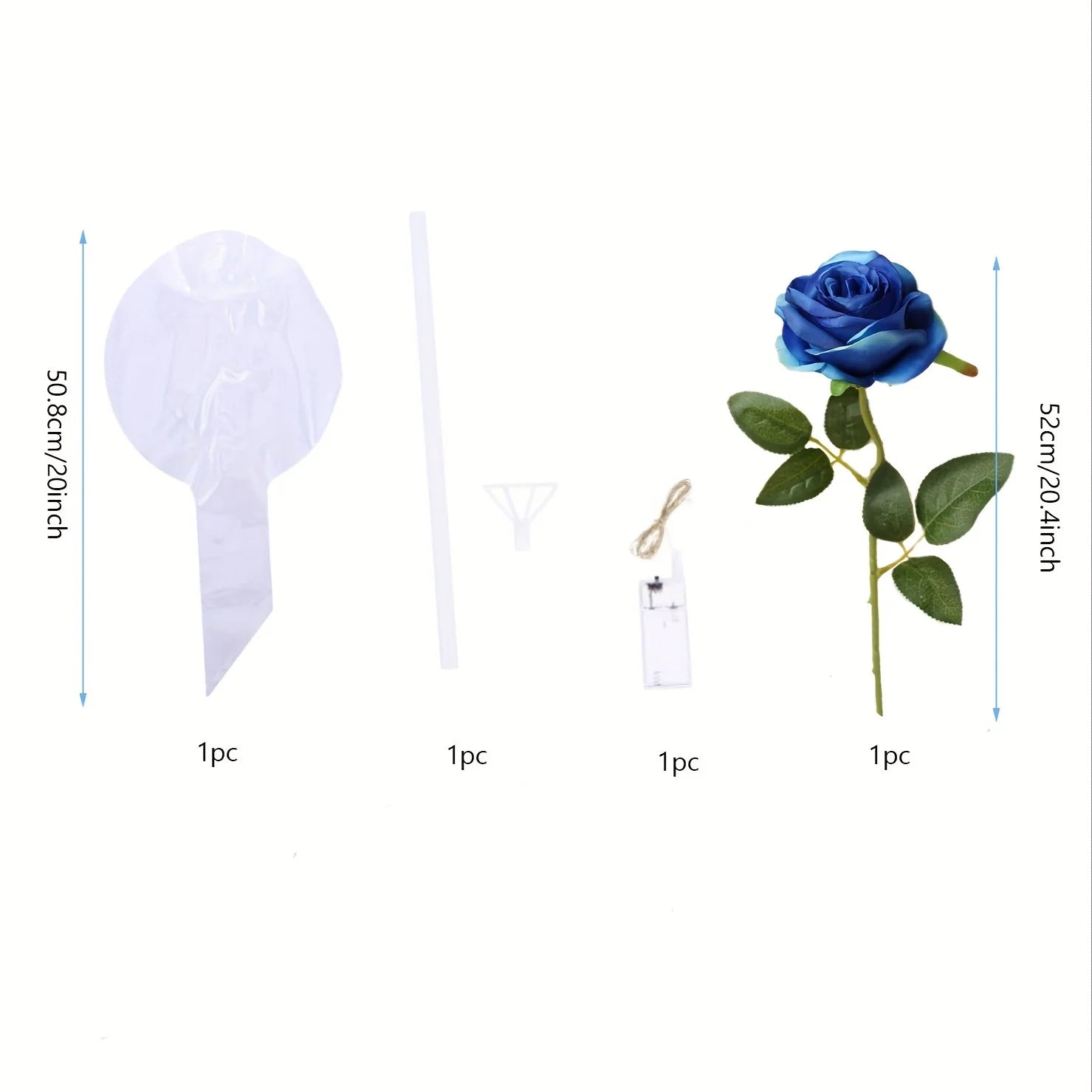 4 pçs Bola simulação rosa led luz corda decoração de casamento aniversário