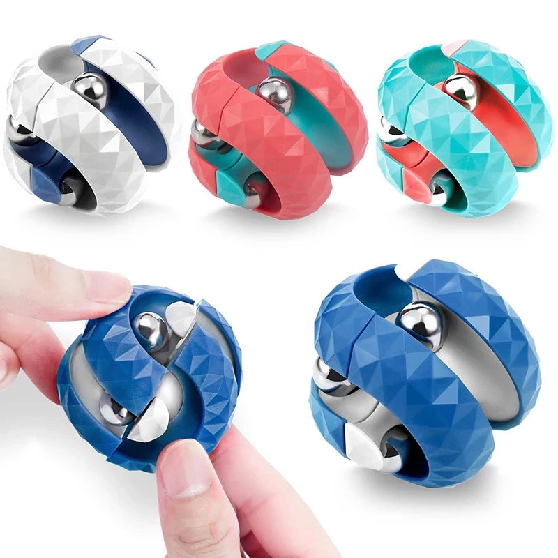 Bola de órbita de descompressão fidget anti estresse brinquedo sensorial pista pinball dedo girador infinito cubo