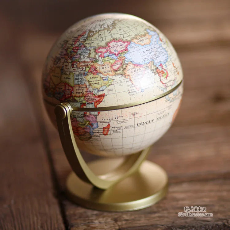 globo 360 rotação terra mundo oceano 10/14cm retro decoração da escola em casa