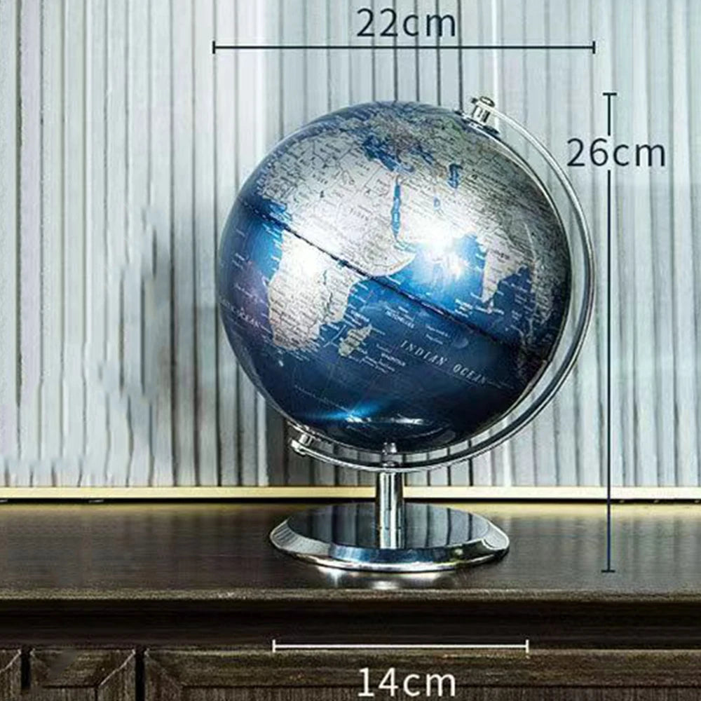 Globo giratório 22x26cm/26x32cm inglês + chinês decoração de escritório em casa estilo europeu luz luxo artesanato