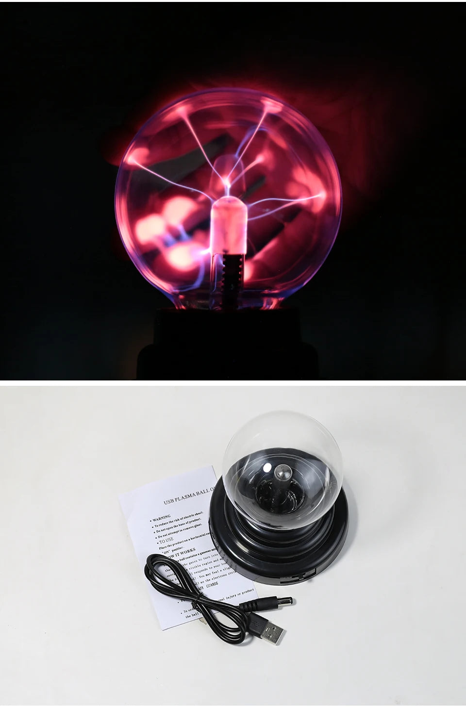 3 Polegada lâmpada mágica de bola plasma 220v lâmpada elétrica luz noturna