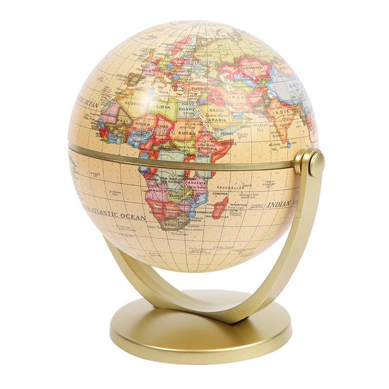Mapa mundi terrestre globo terrestre com suporte, brinquedo educacional de geografia