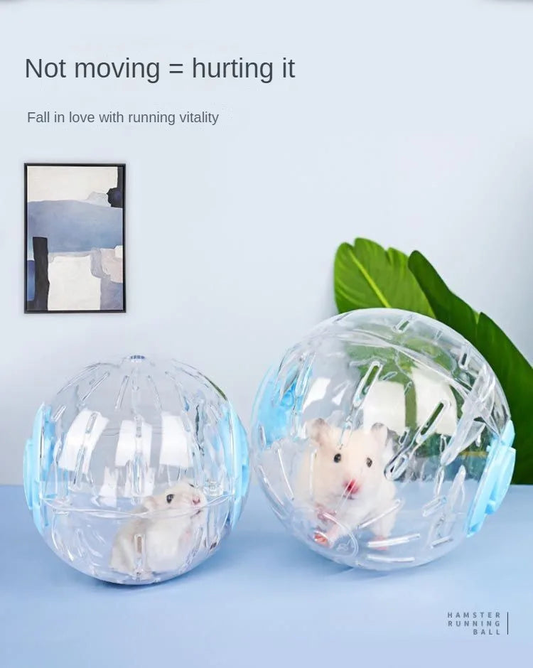 Bola de exercício de hamster transparente, roda de bola de corrida para animais pequenos 14cm/18/cm